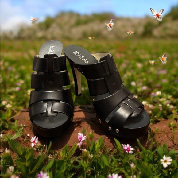 Michael Kors Black Stiletto Heels with Strappy Design - Picture 9 of 9